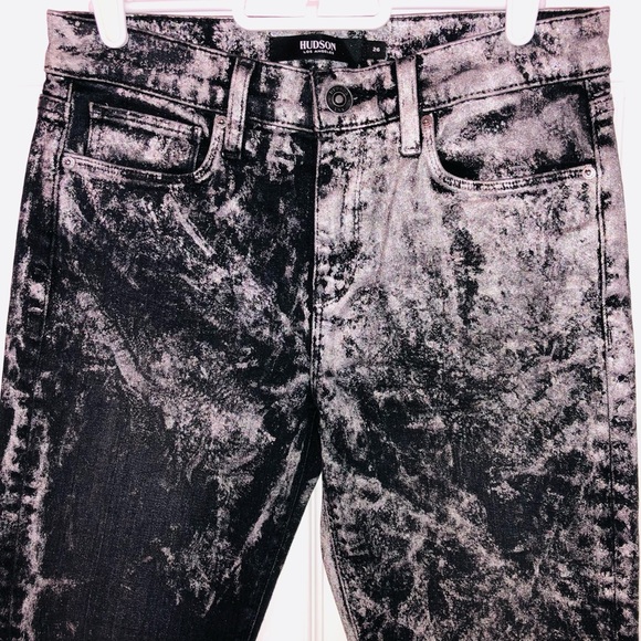 Hudson black and metallic jeans (26) - Picture 3 of 8